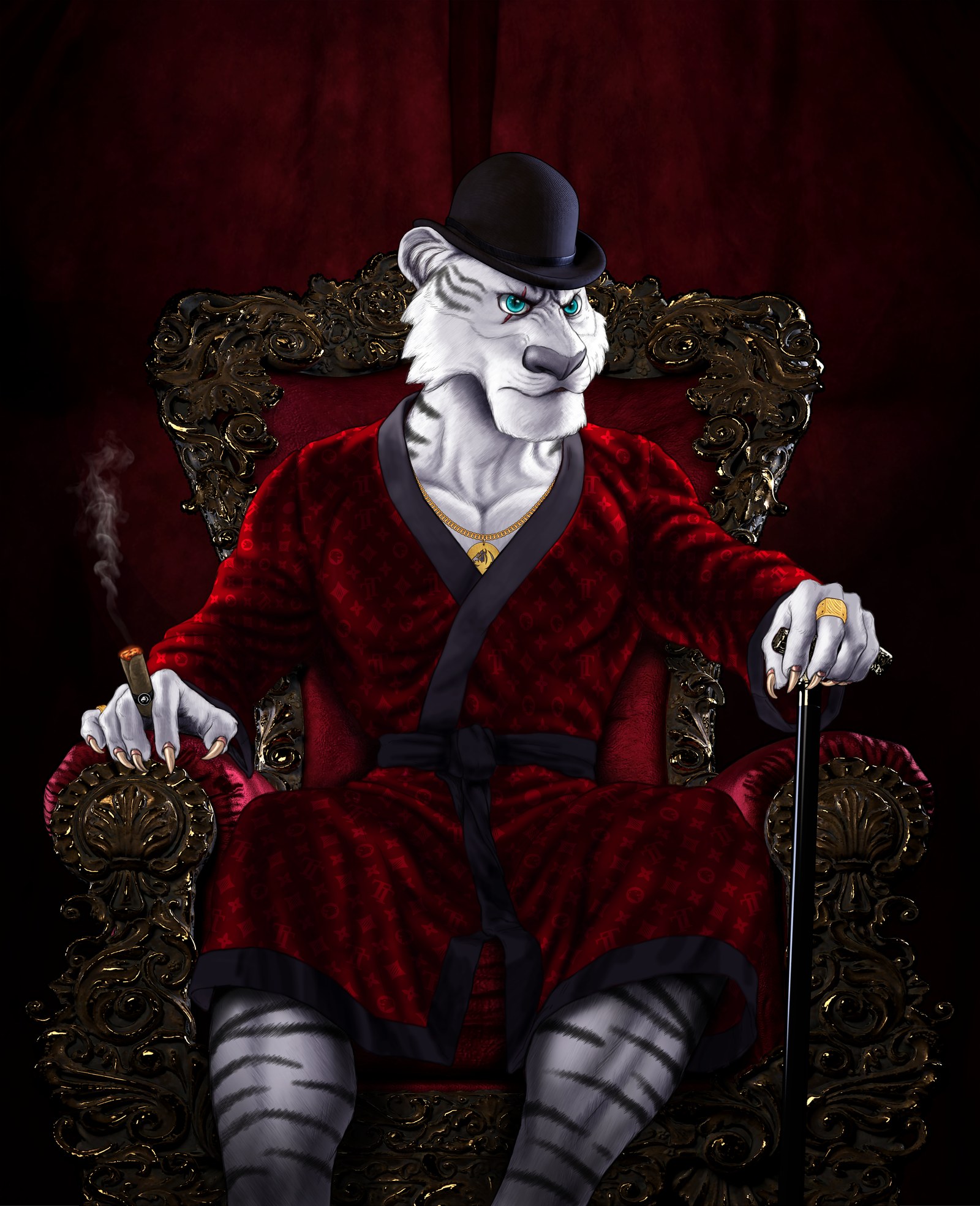 The Tiger on his throne